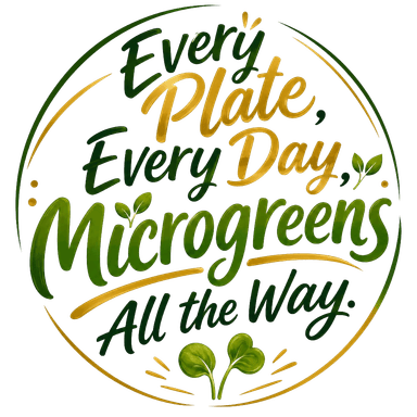 Every Plate, Every Day, Microgreens All the Way — FitPlate Badge